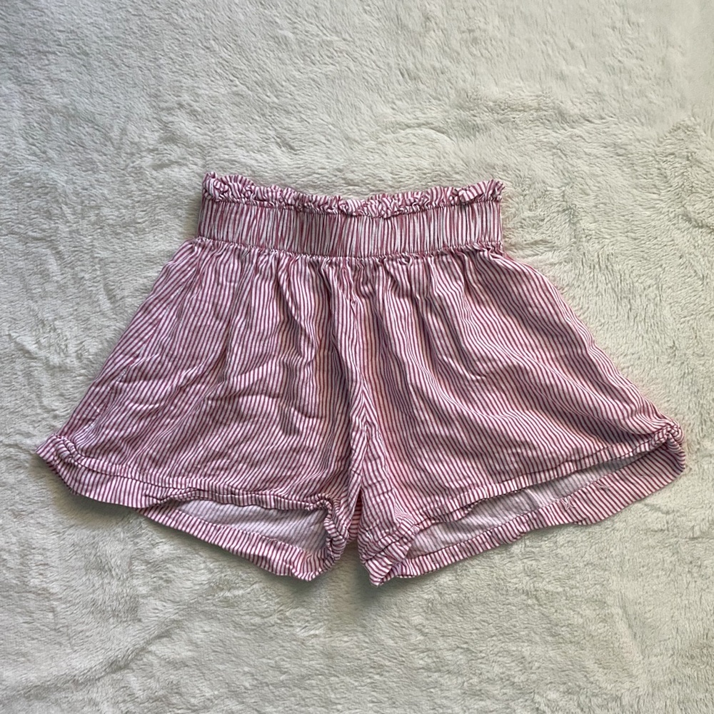 Striped Ruched Shorts Size M